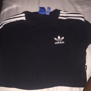 black adidas crop top